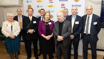 Speakers and sponsors at the Rail Partners Rail Freight Parliamentary Reception