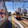 Arriva London Overground train approaching Blackhorse Road Station